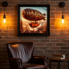 Arte steampunk pared: cuadros, engranajes y decoración vintage