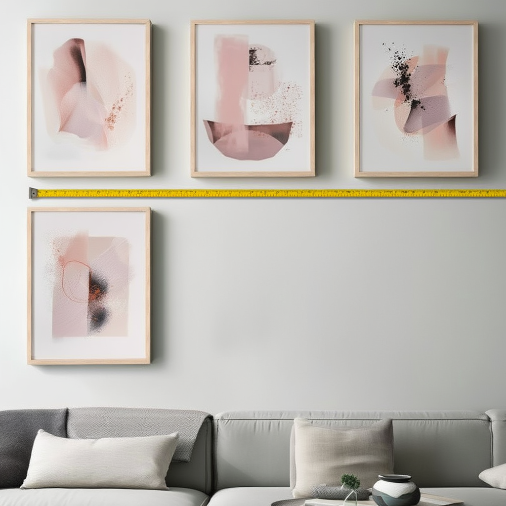 Cómo distribuir 4 cuadros en una pared: guía práctica