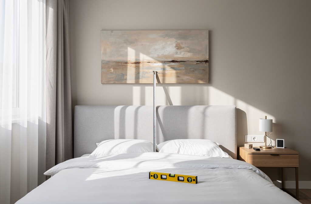 A qué altura se pone un cuadro encima de la cama: guía práctica